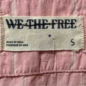 Free People‎ Farmhouse Fresh Baby Pink Slouchy Oversized Cotton Top Small NWT thumbnail 6