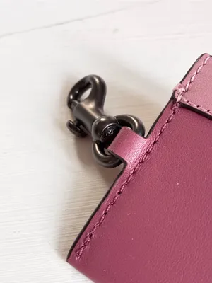 Coach Turnlock Leather Card Case Bag Charm in Colorblock thumbnail 9
