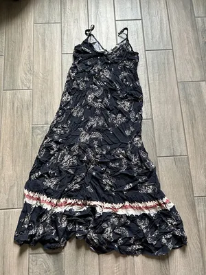 lovestitch Black Floral Maxi Dress with Contrast Trim thumbnail 1