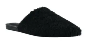 Marc Fisher Miles Size 5.5 Black‎ Pointed Toe Shearling Sheepskin Slip On NEW thumbnail 1