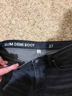 J Crew High Rise Slim Demi Boot Jean in Charcoal Wash thumbnail 5