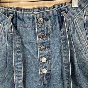Abercrombie & Fitch Paperbag Denim Shorts Women 24 00 High Rise‎ Y2K Belted thumbnail 6
