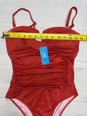 Cupshe Glitter Ruched One-Piece Swimsuit TUMMY CONTOURING" thumbnail 6
