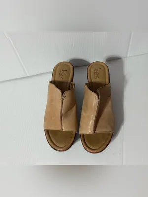 b.o.c. Leather Wedge Slide Sandals women size 8 M thumbnail 6