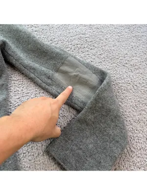 Abercrombie & Fitch AF Utility Lambswool Turtleneck Sweater Gray Y2K Womens L thumbnail 8