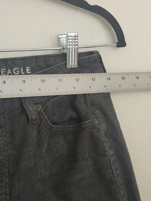 American Eagle Dusty Green Mom Straight Corduroy Jeans Size 4 thumbnail 5