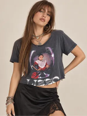 Lizzo Cuz I Love You Too 2019 Tour Graphic Tee DIY CropRaw Hem Festival Music thumbnail 7