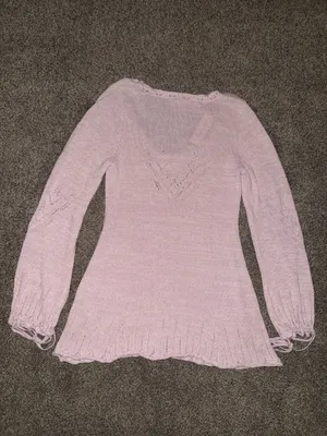 Kimchi Blue Catherine Pointelle Knit Top in Pink thumbnail 7