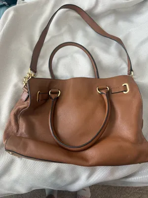Michael Kors Hamilton Large Luggage Brown Leather Satchel thumbnail 2