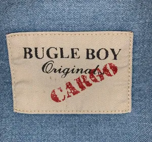 Vintage Bugle Boy chambray embroidered button up shirt size M halloween thumbnail 4