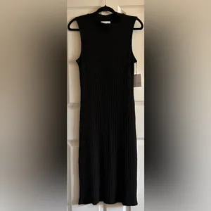 BELLA DAHL Old Money Boho-Chic Ribbed Sleeveless‎ Midi Dress Sz S Indie Sleaze Minimalist thumbnail 9