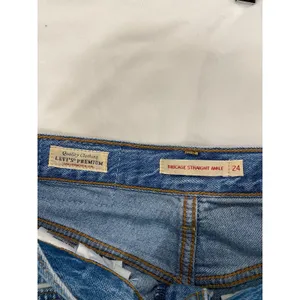 Levi's Premium Ribcage Straight Jeans Women's 24 Blue Denim western classic thumbnail 3
