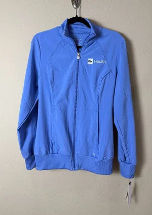 Infinity UCSF Health Logo Scrubs Zip Up Jacket Light Blue Size Small New NWT thumbnail 1