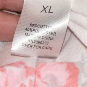 PacSun Floral Scallop Fit‎ T-Shirt XL Pastel Graphic Tee thumbnail 5