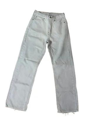 Urban Outfitters BDG Cowboy Jean Size 27 Stone Ecru Cream Straight Wide Leg thumbnail 1