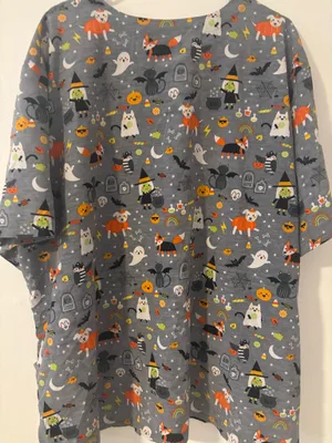 Halloween scrub top Gray Size 3x thumbnail 2