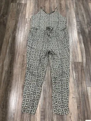 Free People Floral V Neck Sleeveless Jumpsuit Small thumbnail 7