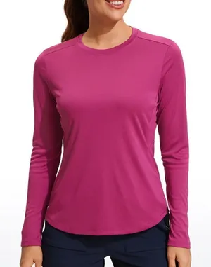 CRZ Yoga Rash Guard long sleeve Ted shirt, Color is Magenta Purple, Small, NWT thumbnail 1