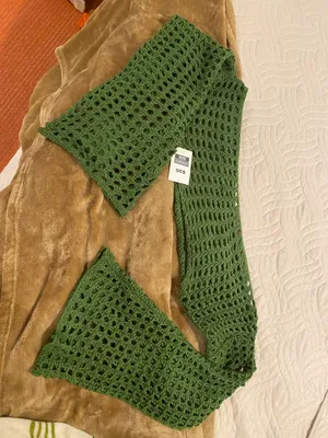 Crochet Boho Top Green thumbnail 1
