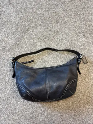Vintage Coach Soho Hobo Bag Black Leather Style 9464 y2k style thumbnail 3