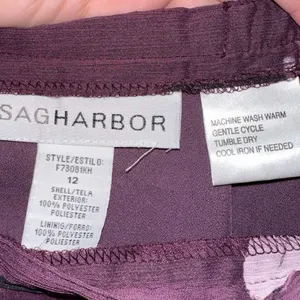 Sag Harbor Floral Pull On Skirt‎ Womens 12 Purple Midi Flowy Career thumbnail 3