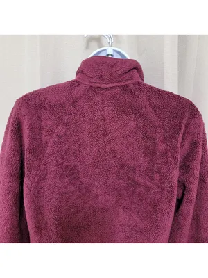 The North Face 1/4 Zip Mossbud Acadia Jacket Women's Size S Maroon Fleece thumbnail 7