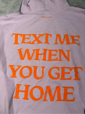Lonely Ghost Lavender Pullover text me when you get home Hoodie XL thumbnail 9