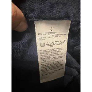 Banana Republic Navy Linen Blend Easy Short Elastic Waist 5in‎ Inseam Large L thumbnail 6