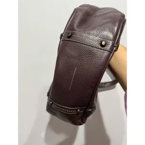 COACH Bandit Hobo 39 Natural Pebble Leather 86760 Plum Purple Leather Tote Bag I thumbnail 7