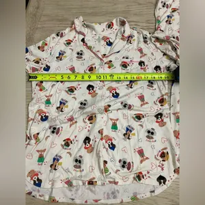 Cuddl Duds Cream Pajama Sets with Playful Design thumbnail 3