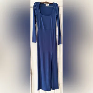 Pamela x Na-kd Blue Long Sleeve‎ Maxi Dress NWT Size XS thumbnail 3