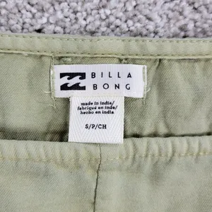 BillaBong Wild Pursuit Overall Romper Womens S Green Spaghetti Tie Shorts Casual thumbnail 2