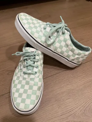 Vans Doheny Glitter Checkerboard shoes in Aqua thumbnail 2