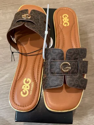 GBG Los Angeles Faceoff Brown Logo Slide Sandals Women’s Size 9M New thumbnail 2