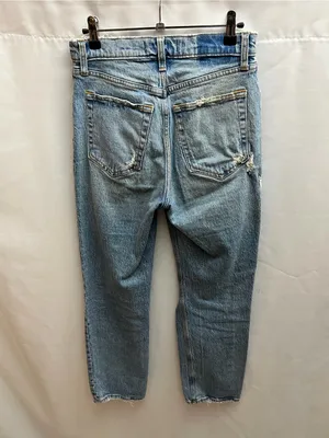 Abercrombie & Fitch The Dad High Rise Distressed Jeans Women’s 26 2S Light Wash thumbnail 2