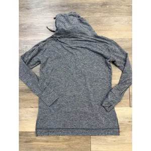 Aerie Just Add Leggings Hoodie Large Gray Longline Soft Pullover thumbnail 6