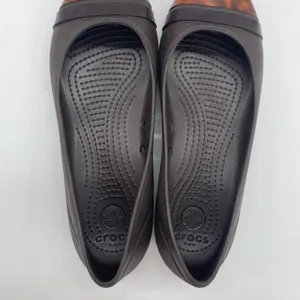 Crocs Womens 9 Shoes Ballarina‎ Flat Brown Tortoiseshell Cap Toe Marble Slip-On thumbnail 6