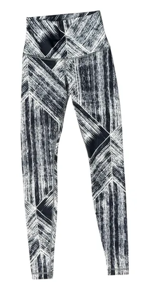 Lululemon Wunder Under Heat Wave White Black Mid Rise Athletic Leggings size S thumbnail 1