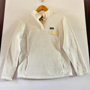 Patagonia Re-Tool Snap-T Fleece Pullover Cream White 65586 FA17 Small thumbnail 1