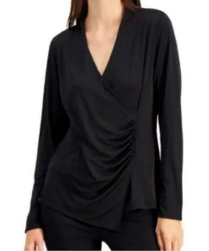 NWOT Faux wrap style top thumbnail 1