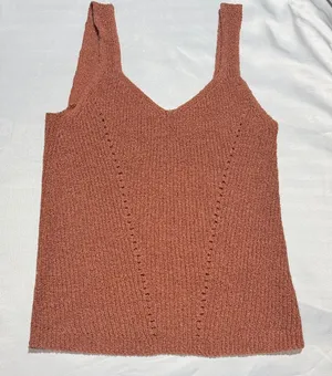 Blu Pepper Rust Knit V-Neck Tank Top thumbnail 1