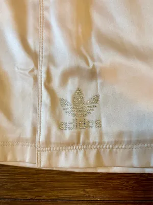 Adidas 2000 Wrap Skirt Light Pink Nude Rhinestone Logo Y2K Classic Preppy Doll thumbnail 2
