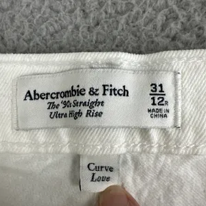 NWT Abercrombie‎ & Fitch Curve Love The 90s Straight Jeans Women's 12/31 x 29.5 thumbnail 4