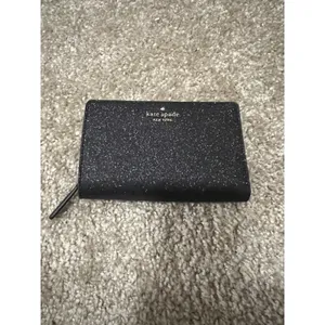 Kate Spade Joeley Glitter Medium Bi Fold Compartment Wallet Black NWT thumbnail 8