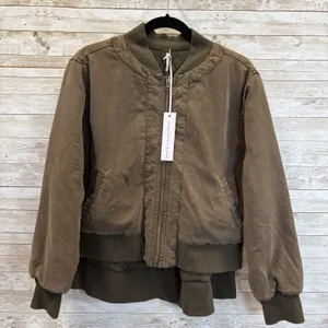 NWT‎ Young Fabulous Broke YFB Womens L Jacket Reversible Bomber Crop Army Green thumbnail 8