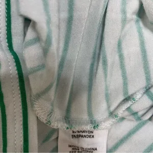 Kelly Green & White Striped Lucky Embroidered Tee Women’s Size Medium thumbnail 7