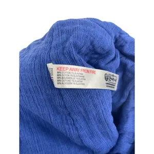 Free People Blue Gauze Ruffle Smocked Tube Skirt Mini Size L thumbnail 4