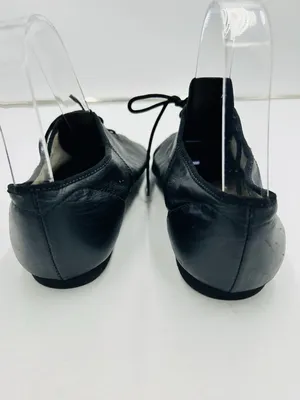 Capezio 7W Adult Black Leather Lace Up Dance Jazz Shoes Style: EJ1 thumbnail 6