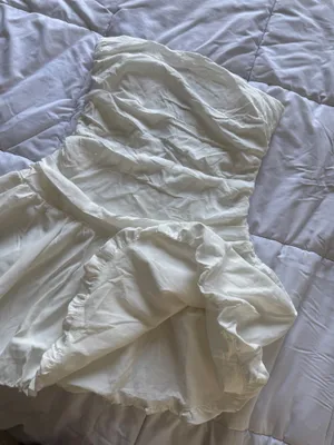 Princess Polly Strapless Bubble Hem Mini Dress White thumbnail 6