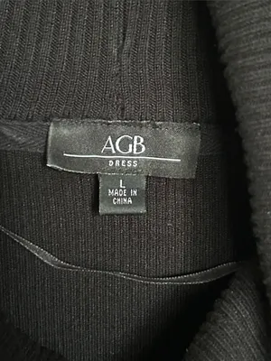 AGB cowl neck ribbed sweater dress Black Size L thumbnail 3
